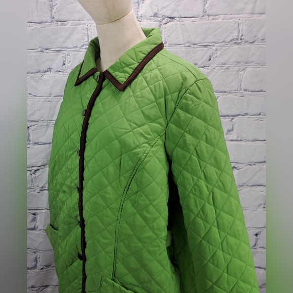 NWT Vintage 90s Joan Rivers Women's Quilted Jacket Coat Green Size XL - Picture 3 of 16